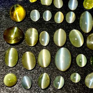 (天然クリソベリルキャッツアイおまとめ17ct)J ルース 裸石 猫目石 cats eye 宝石 ジュエリー chrysoberyl k