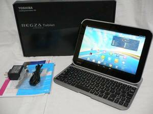 ほぼ新品 東芝 REGZA Tablet AT503/38J 10.1型WXGA(1280x800)タッチP/Tegra3クアッドコア1.3GHz/Android4.2＋【新品純正KBカバー】