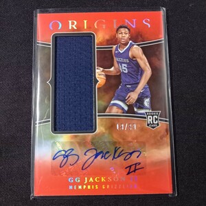 【99シリ】GG・ジャクソン RC　23-24 PANINI ORIGINS GG JACKSON II JERSEY AUTO Red 19/99 ルーキー　直筆サイン　グリズリーズ