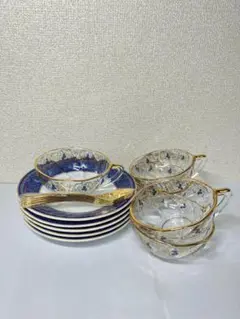 KURIYAMA　陶器　クリヤマ　デザートセット　未使用　カップ　＆　ソーサー