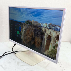 中古 ワイド液晶モニター ★ I-ODATA LCD-MF244EDW 23.8型ワイド液晶 解像度:1920×1080 フルHD VGA/DVI/HDMI 電源ケーブル付