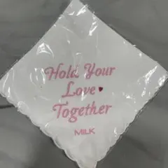 Milkハンカチ Hold Your Love Together ホワイト