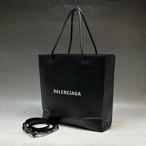 美品 BALENCIAGA バレンシアガ ショッピングトート 2WAYショルダーバッグ ブラック 597860 メンズ レディース 福井県質屋の質セブン