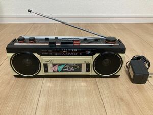 通電確認済 送料安 昭和レトロ サンヨー SANYO MR-U4TⅢ MR-U4T 3 ラジカセ 小型ラジカセ ラジオカセットレコーダー