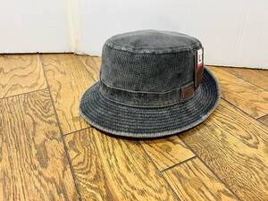 A3219 ボルサリーノ Borsalino◆コーデュロイ ハット/帽子 グレー L 58㎝ 未使用・新品