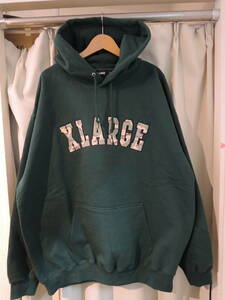 X-LARGE XLARGE エクストララージ CAMO LOGO PULLOVER HOODED SWEAT 緑 XLサイズ 最新人気商品 再値下げしました！