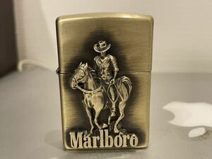 1円 ZIPPO ライター マルボロ Marlboroジッポ Zippoオイルライター真鍮製 中古品 喫煙グッズ ジッポー 火花確認済R674363