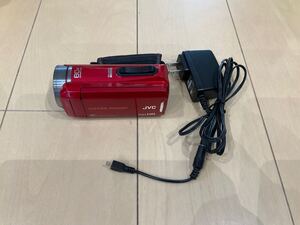 中古　JVC GZ-RX130-R デジタルビデオカメラ ハイビジョンメモリームービー