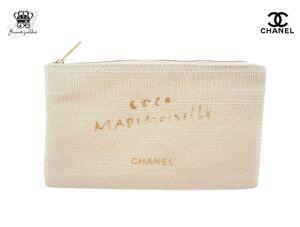 シャネル ノベルティ コスメポーチ ココマドモアゼル COCO MADEMOISELLE 麻素材 CHANEL PARFUMS【New 新品】