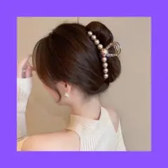 レディース　ヘアアクセサリー　ヘアクリップ　韓国　アクセサリー　パール