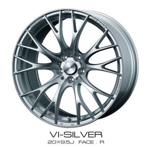 ウェッズスポーツ SA20R アルミホイール 1本 20X8.5 5H 114.3 +38 ブイアイシルバー (VI-SILVER) / 20インチ WEDSSPORT SA20R