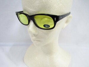 1円スタート STUSSY eyegear Michel ステューシー アイギア マイケル ブラックフレーム イエローレンズ 1スタ 中古品 ◆5951