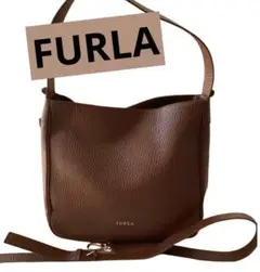 美品★FURLA フルラ★レザー　2weyショルダーバッグ　ブラウン