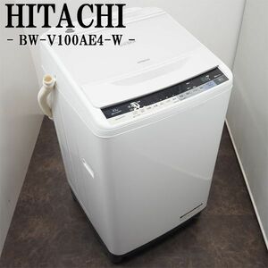 【中古】SGA-BWV100AE4W/洗濯機/10.0kg/HITACHI/日立/BW-V100AE4-W/エアジェット乾燥/部屋干し/ナイアガラすすぎ/2017年モデル/設置配送