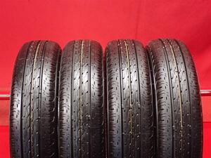 タイヤ4本 《 ブリヂストン 》 エコピア R680 [ 145/80R12 80/78N ]9.5分山★ 商用車6PR エブリィ NV100 クリッパー ミニキャブ キャリ n12