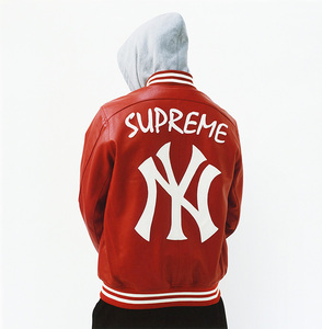 SUPREME YANKEES 47 Brand Leather Varsity Jacket　　レザー