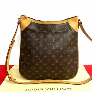 極 美品 袋付 LOUIS VUITTON ルイヴィトン オデオン MM モノグラム レザー 本革 ショルダーバッグ ポシェット サコッシュ ブラウン 46271