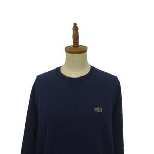 Y-919お■LACOSTE ラコステ トレーナー トップス シンプル ワンポイント レディース ネイビー サイズ:36 中古