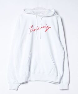 「BALENCIAGA」 プルオーバーパーカー M ホワイト メンズ