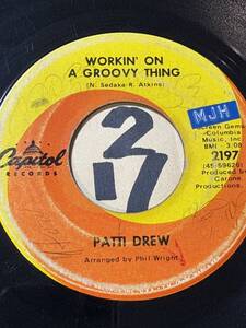 試聴 PATTI DREW WORKIN’ ON A GROOVY THING 両面VG++ SOUNDS EX 