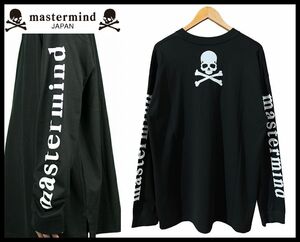 送料無料 定価62,920円 極美品 mastermind JAPAN マスターマインド ジャパン 天竺 オーバーサイズ スカル プリント 長袖 Tシャツ 黒 S