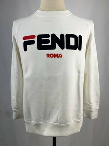 ◆美品◆FENDI×FILA MANIA ロゴT スウェット トレーナー M フェンディ×フィラ コラボ ズッカ 正規品 55