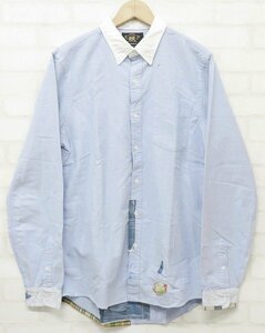 7T2431■未使用品 RRL 36着限定 リペア加工BDオックスフォードシャツ ダブルアールエル