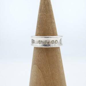 【送料無料】 美品 Tiffany&Co. ティファニー ナロー シルバー ワイド リング 指輪 11号 1837 SV925 1997 メンズ レディース GK31