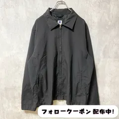 古着 used　GAP ギャップ　長袖スイングトップジャケット　ナイロンジャケット　ブルゾン　無地　黒　ビックシルエット