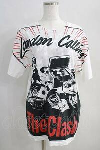 HYSTERIC GLAMOUR / THE CLASH/LONDON CALLING Tシャツ 白 H-24-08-30-048-PU-TO-KB-ZT049