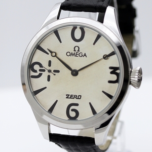 【OH済み!】オメガ(OMEGA)ZERO シルバーダイアル ニュースチールケース【希少】アンティーク手巻きメンズ腕時計 1930年代ヴィンテージ 0243