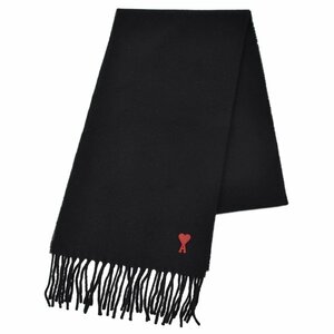 新品 AMI Alexandre Mattiussi アミ アレクサンドロ マテュッシ RED ADC SCARF/ロゴ マフラー スカーフ ユニセックス/BFUSF405 334 001