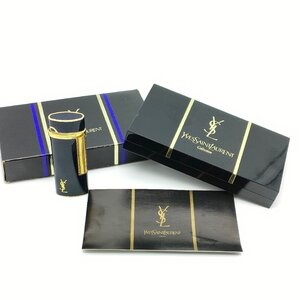 YVES SAINT LAURENT イヴ・サンローラン YSL ガスライター ブラック ゴールド カラー ケース 箱付き 動作未確認 ジャンク品 現状渡 S1192