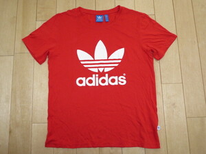 ☆アディダス(adidas)☆半袖Tシャツ☆赤色☆Mサイズ☆