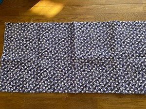 ＊和調キルト　50ｃｍカット　約51*107ｃｍ　パープル系　ウサギ　兎