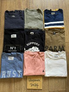 【1円】定価60000円超 名作NEIGHBORHOOD/ WTAPS/ FPAR/ SOPHNET/ VISVIM 半袖 Tシャツ 9点 セット 古着 ロンT L