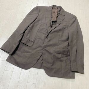 3986☆ ② UNITED ARROWS GREEN LABEL RELAXING トップス テーラードジャケット 50 ブラウン ストライプ