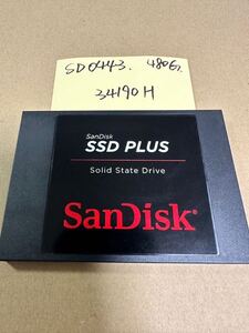 SD0443/【中古動作品】SanDisk 内蔵 SATA SSD 480GB 動作確認済み　使用時間34190H