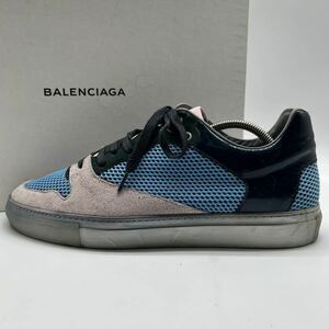 1円 【美品 希少デザイン】 BALENCIAGA バレンシアガ 【圧倒的高級感】 メンズ スニーカー シューズ 靴 メッシ スウェード レザー 27cm相当