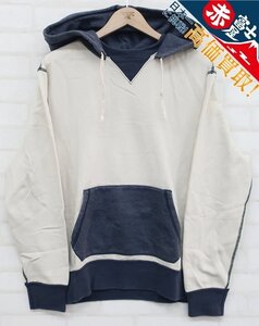 8T8202/未使用品 RRL Two Tone Hooded Parka 後付ツートンスウェットパーカー