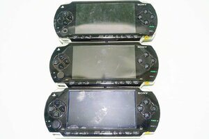 【質Banana】ジャンク品!!SONY/ソニー PSP1000 3台セット 部品取りに 現状渡し♪.。.:*・゜①