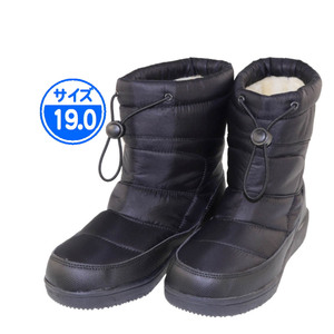 【新品 未使用】17983 子供用 防寒ブーツ ブラック 19.0cm 黒