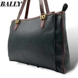 美品 BALLY バリー ビジネスバッグ トートバッグ 本革 レザー ブラック