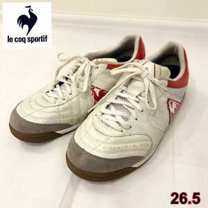 KA■ le coq sportif ル コック スポルティフ スニーカー 26.5cm メンズ ローカットスニーカー ホワイト 白 レッド 赤 スポーツ サッカー