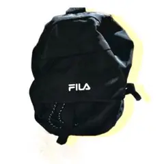 タグ付き【FILA】フィラ　ブラック ロゴマーク 通学用リュック　男女兼用