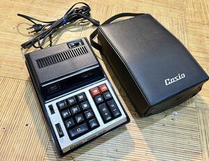 Casio MODEL AS-8D 通電確認 計算機 電卓 専用ケース 1970年代 昭和レトロ 当時物 中古 カシオ