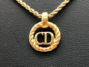 Christian Dior クリスチャン ディオール ネックレス ゴールド アクセサリー 中古【MA010022】★