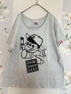 PUNK DRUNKERS パンクドランカーズ　Tシャツ グレー　使用感有り