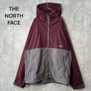 THE NORTH FACE ザノースフェイス バイカラー フーディージャケット 前後両面ロゴ刺繍 Lサイズ