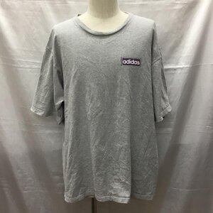 adidas L アディダス Tシャツ 半袖 半袖カットソー プリントTシャツ クルーネックカットソー 古着 T Shirt 灰 / グレー / 10115766